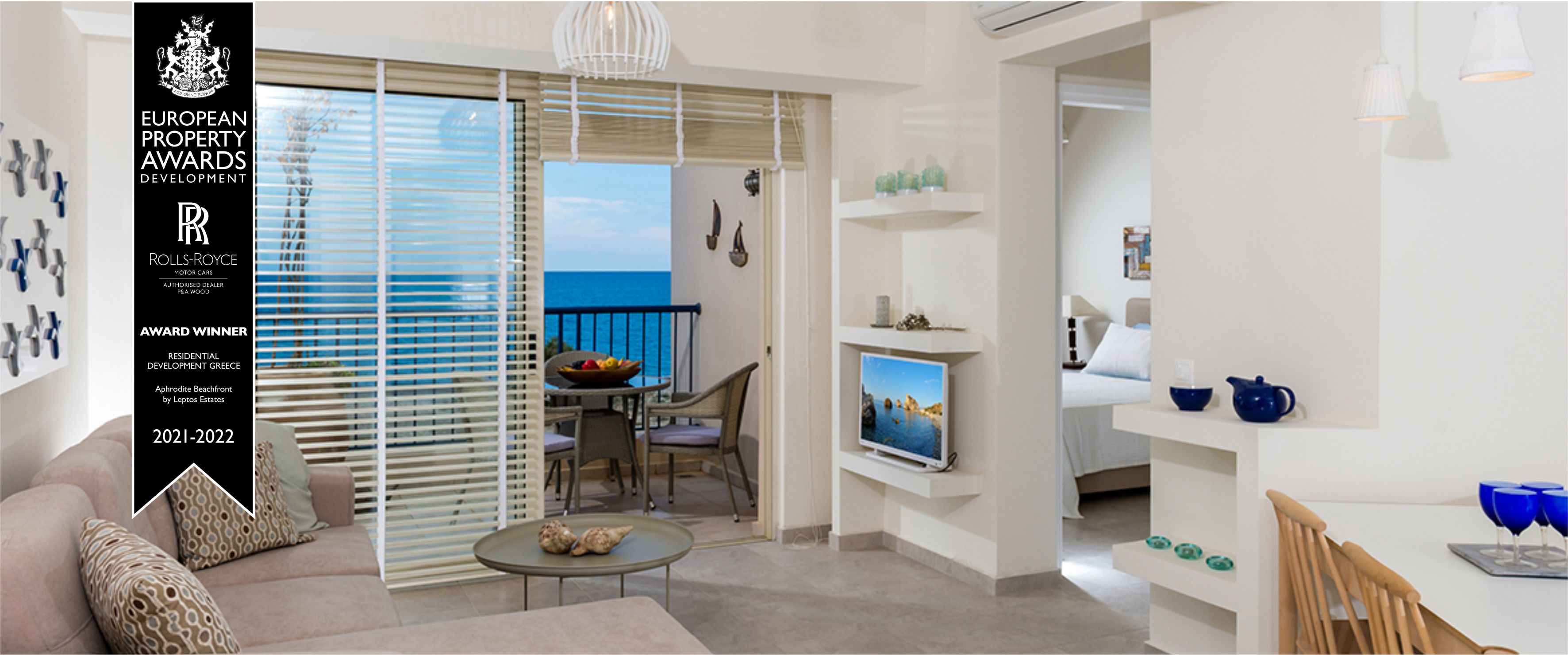 Aphrodite Beachfront 2 Bedroom apartment / First Floor  at 马莱迈-克里特 